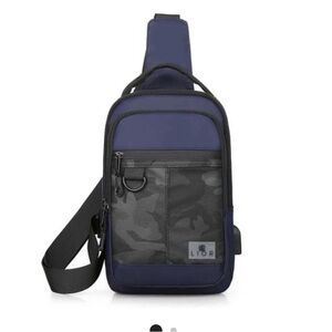 Lior Crossbody Camo Bag with USB Charger Port